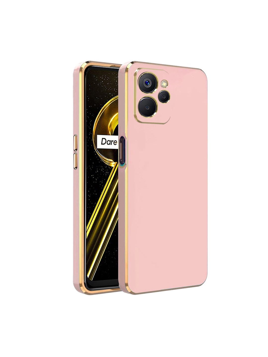 

KARWAN Electroplated Chrome 6D Realme 9i 5G Phone Back Cover, Pink