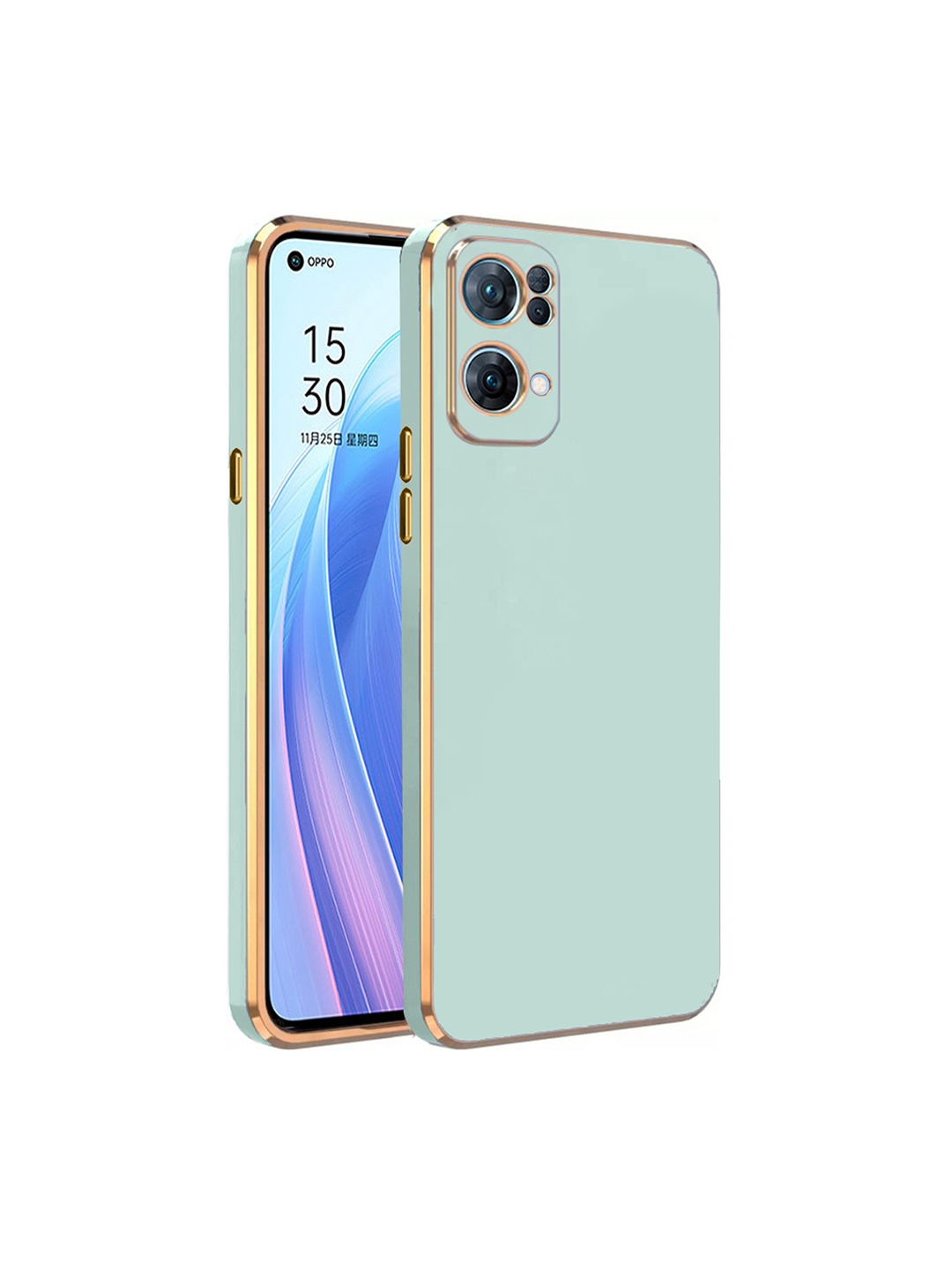 

Karwan Electroplated Chrome 6D Oppo RENO 7 PRO Phone Back Cover, Green