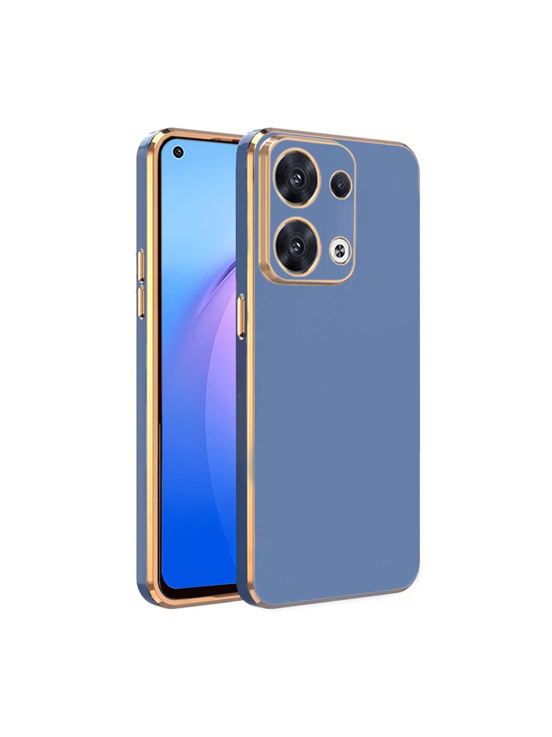 

Karwan Blue Electroplated Chrome 6D Oppo RENO 8 Back Cover