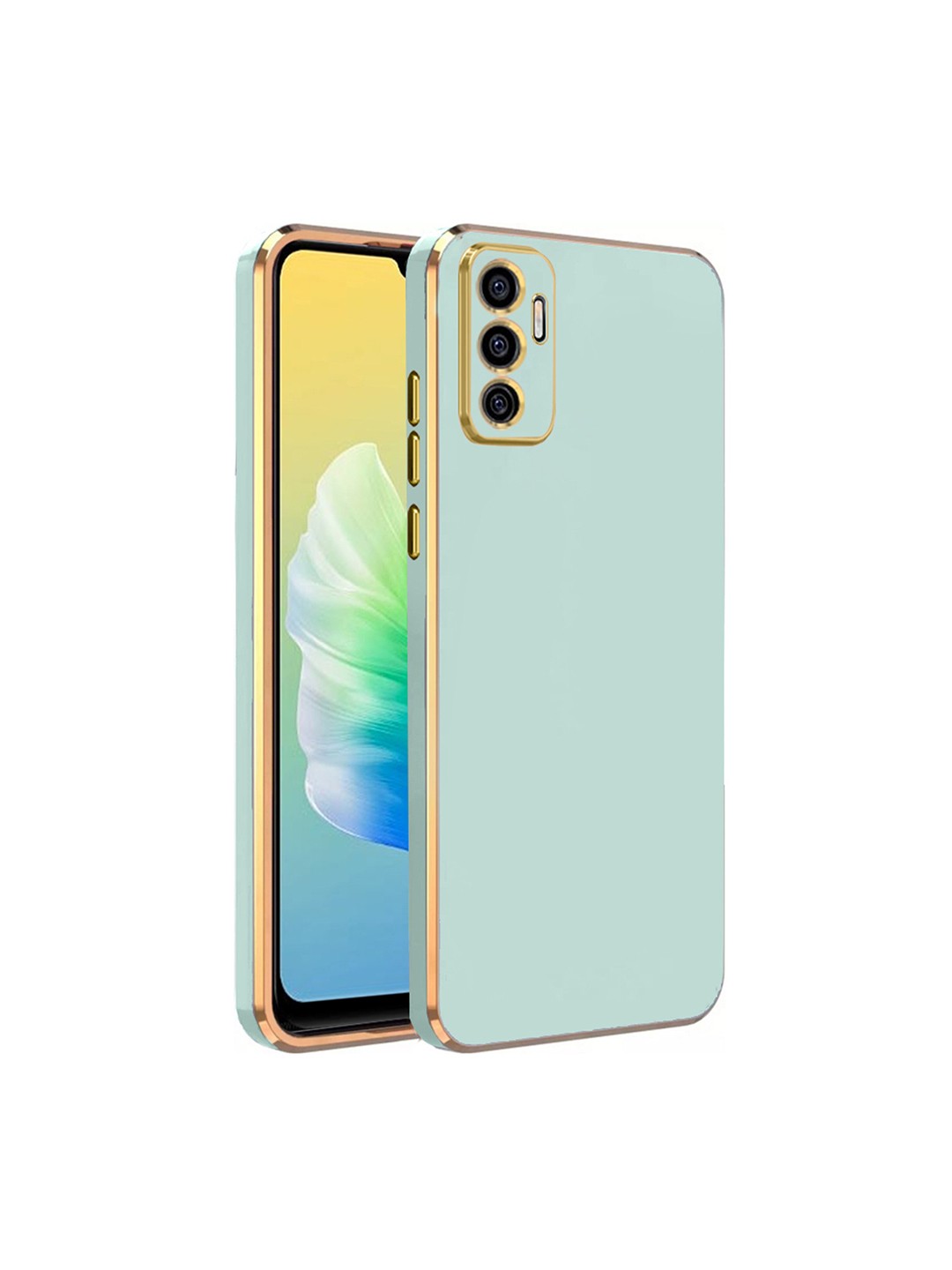 

Karwan Electroplated Chrome 6D Vivo S10E 5G Phone Back Cover, Green