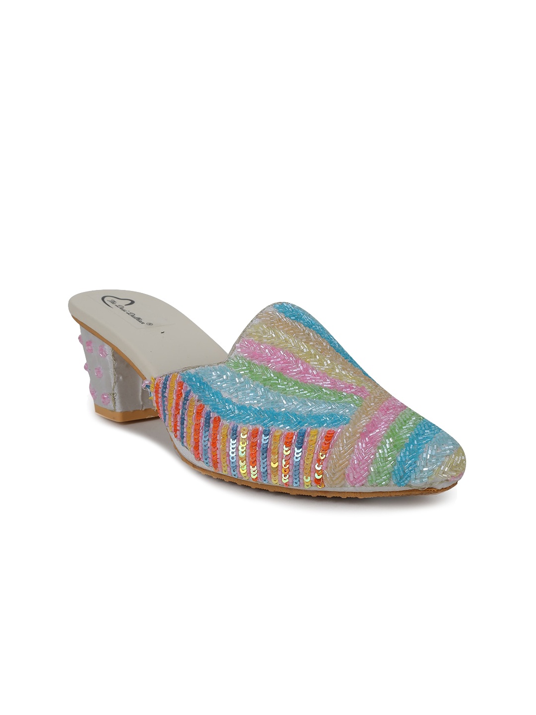 

The Desi Dulhan Women Ethnic Block Mules, Pink
