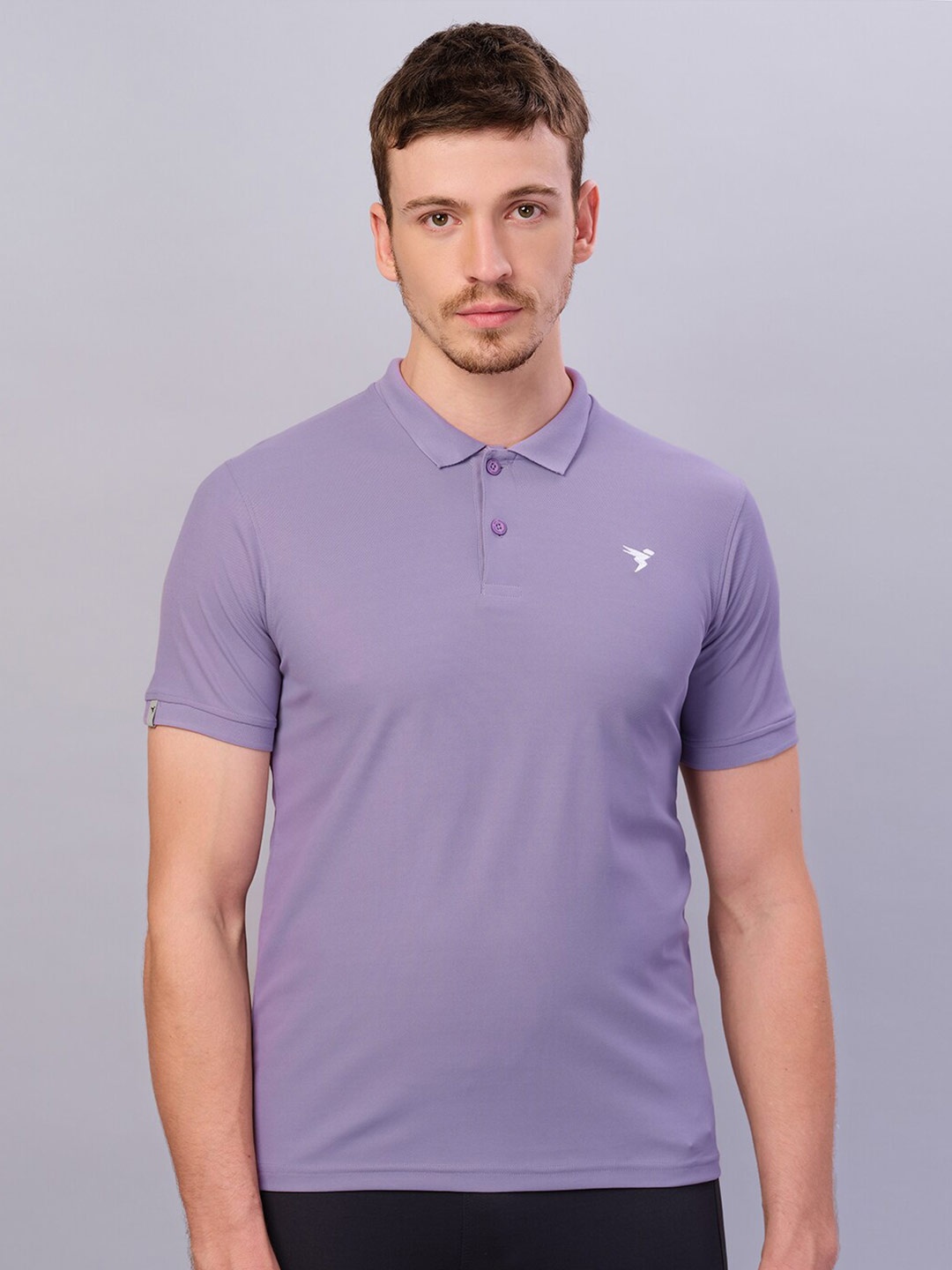 

Technosport Men Active Slim Fit Polo T-shirt, Lavender