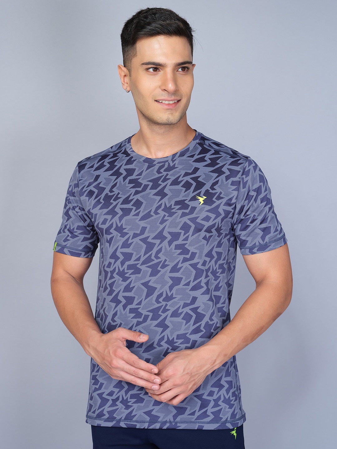 

Technosport Printed Antimicrobial Active T-shirt, Navy blue