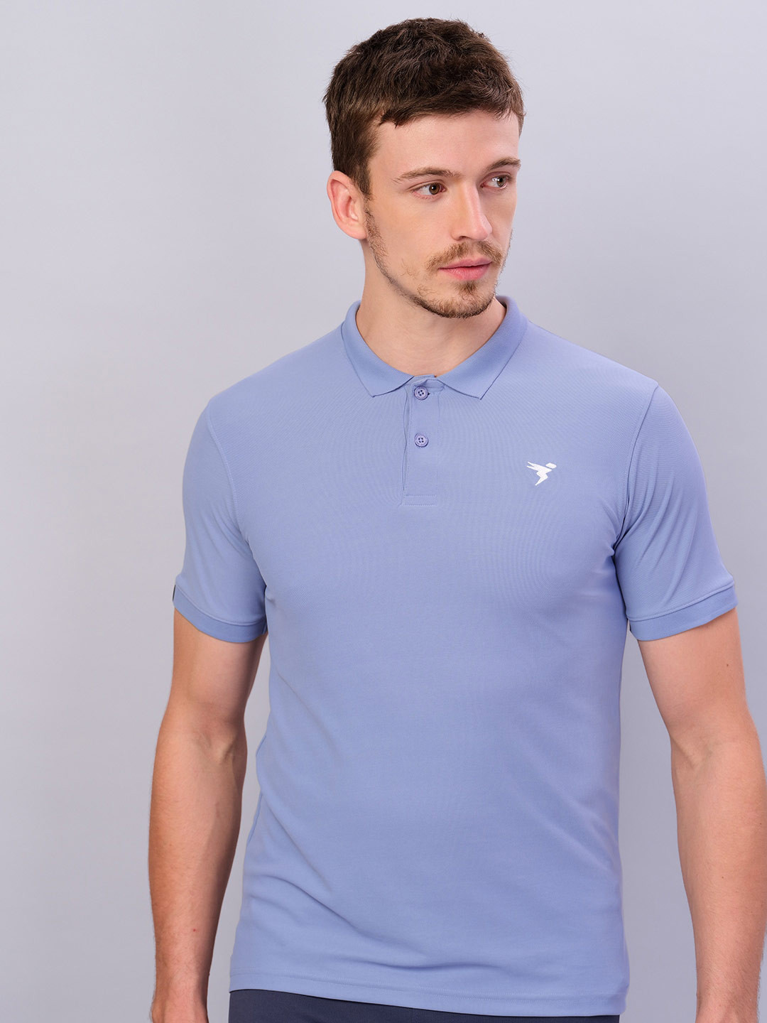 

Technosport Men Active Slim Fit Polo T-shirt, Navy blue