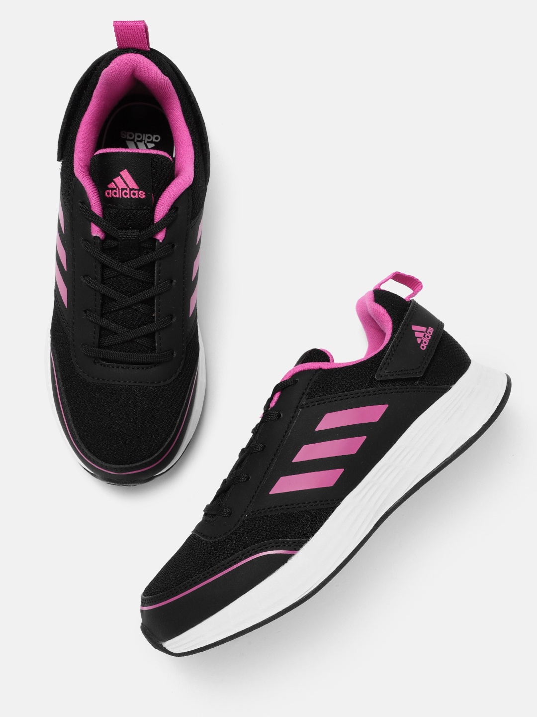 

ADIDAS Kids Woven Design PaceRanger 1.0 Running Shoes, Black