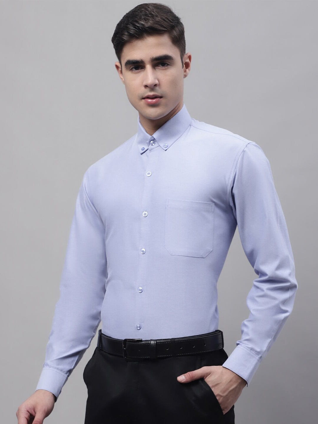 

JAINISH Men Classic Formal Cotton Shirt, Blue