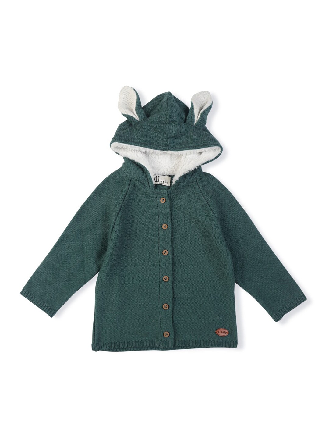 

Gini and Jony Kids Hooded Wool Cardigan, Green