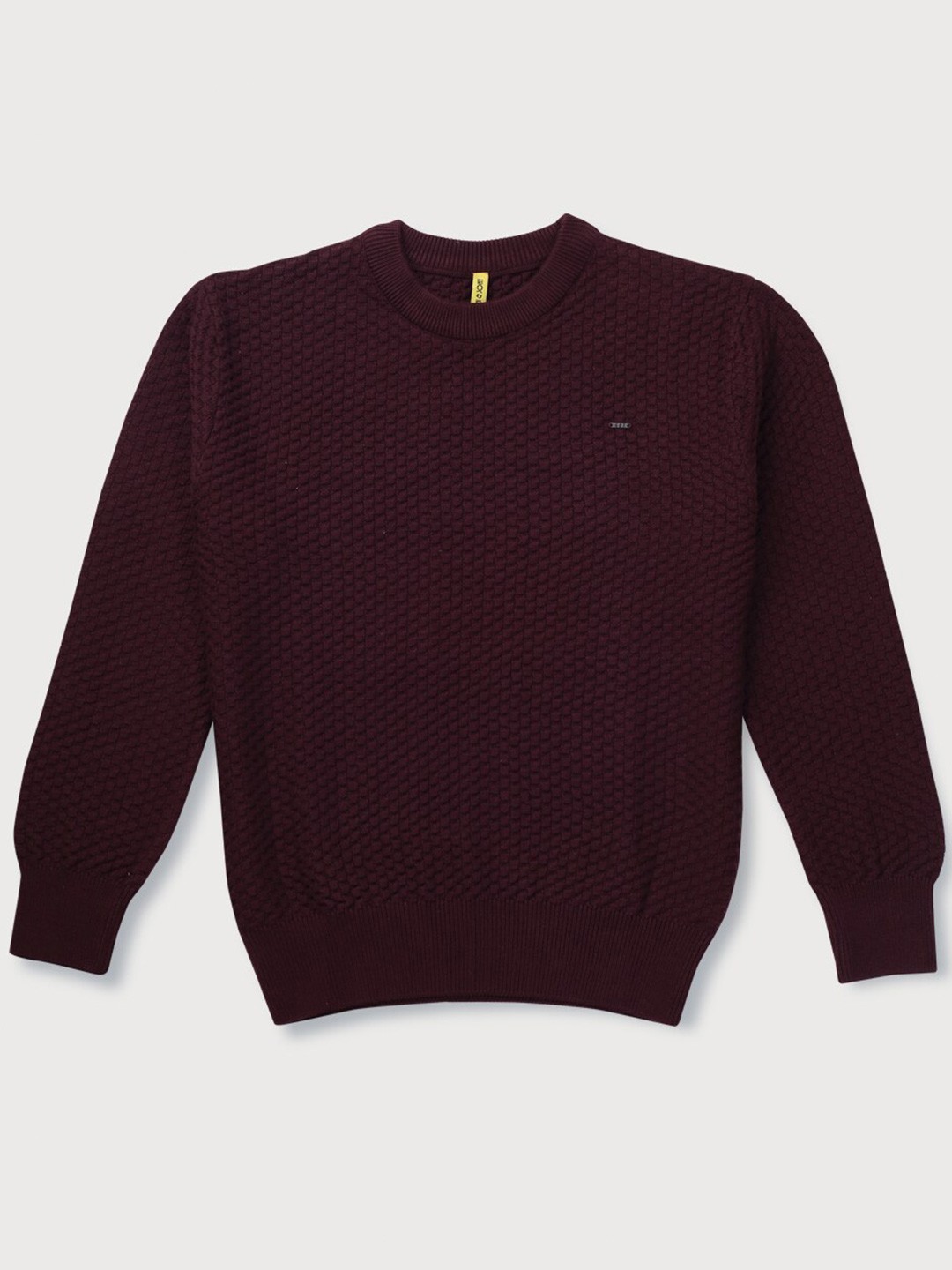 

Gini and Jony Boys Cable Knit Woolen Pullover, Maroon