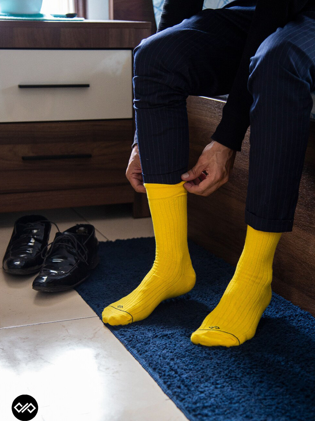 

Dynamocks Pack Of 2 Cotton Calf-Length Socks, Yellow