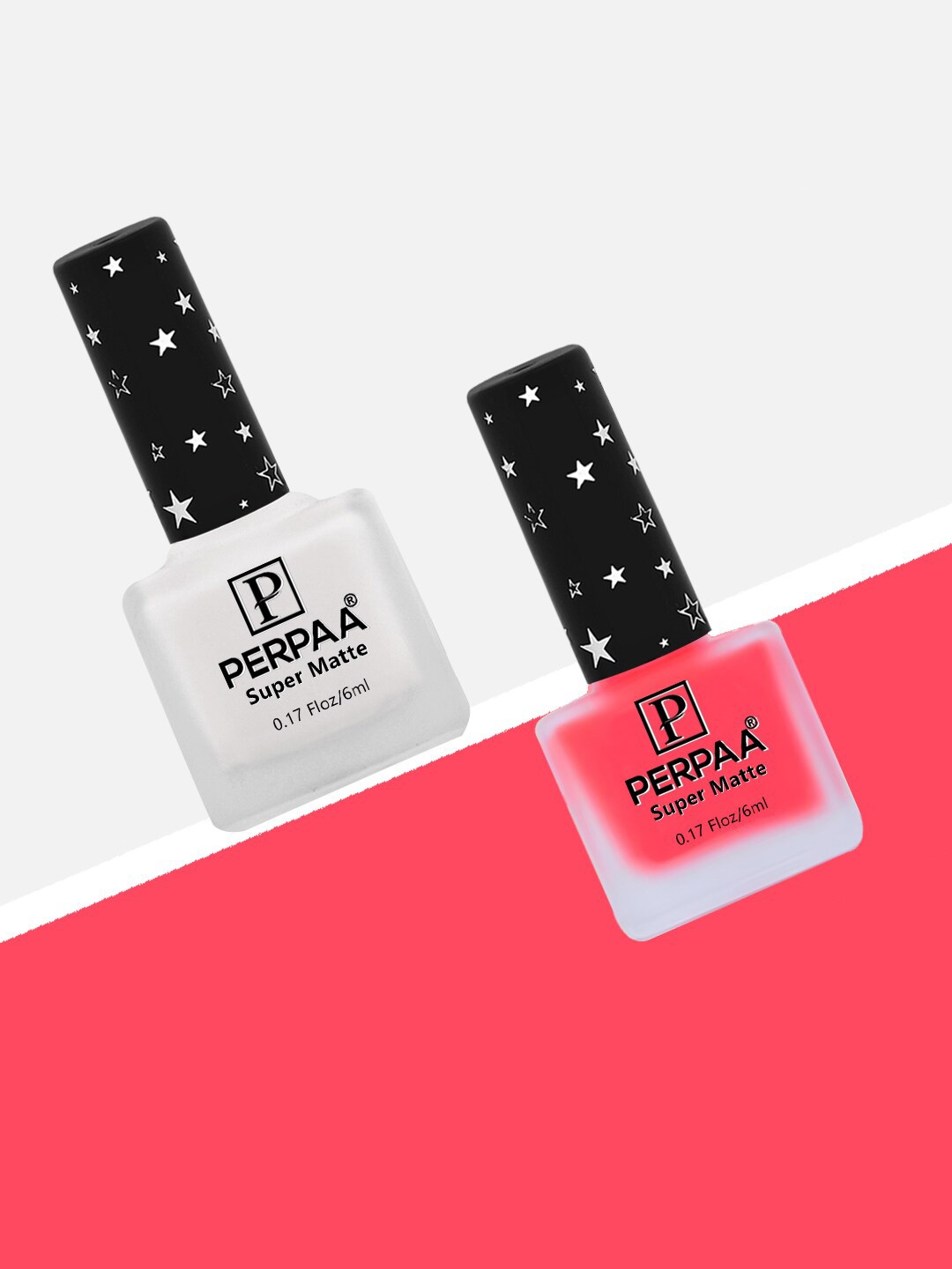 

PERPAA Set Of 2 Super Matte Quick-Dry & Long Lasting Nail Polish - 6 ml Each, White