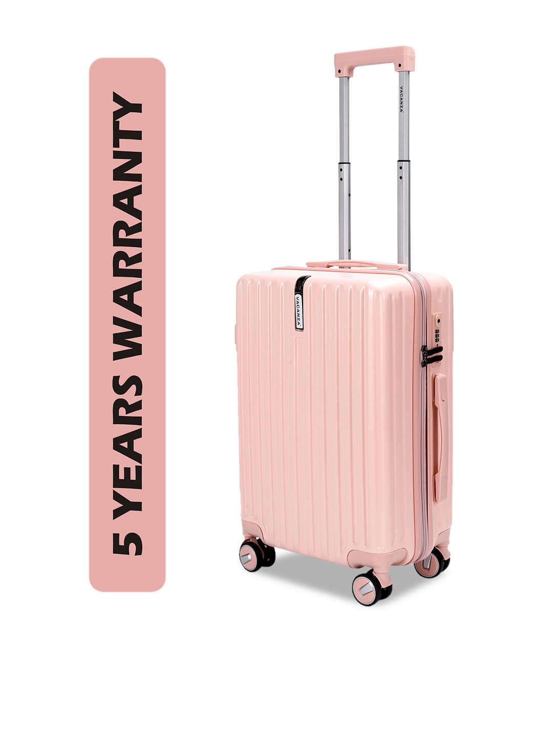 

3G Textured Cabin 360-Degree Rotatable Trolley Suitcase Bag, Pink