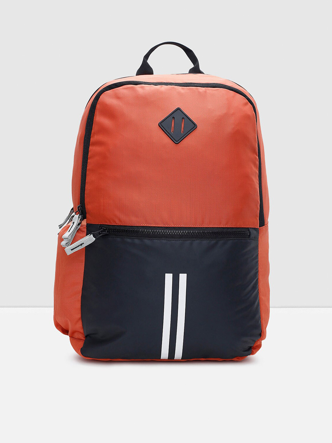 

max Men Colourblocked Polyester Medium Size Backpack, Orange