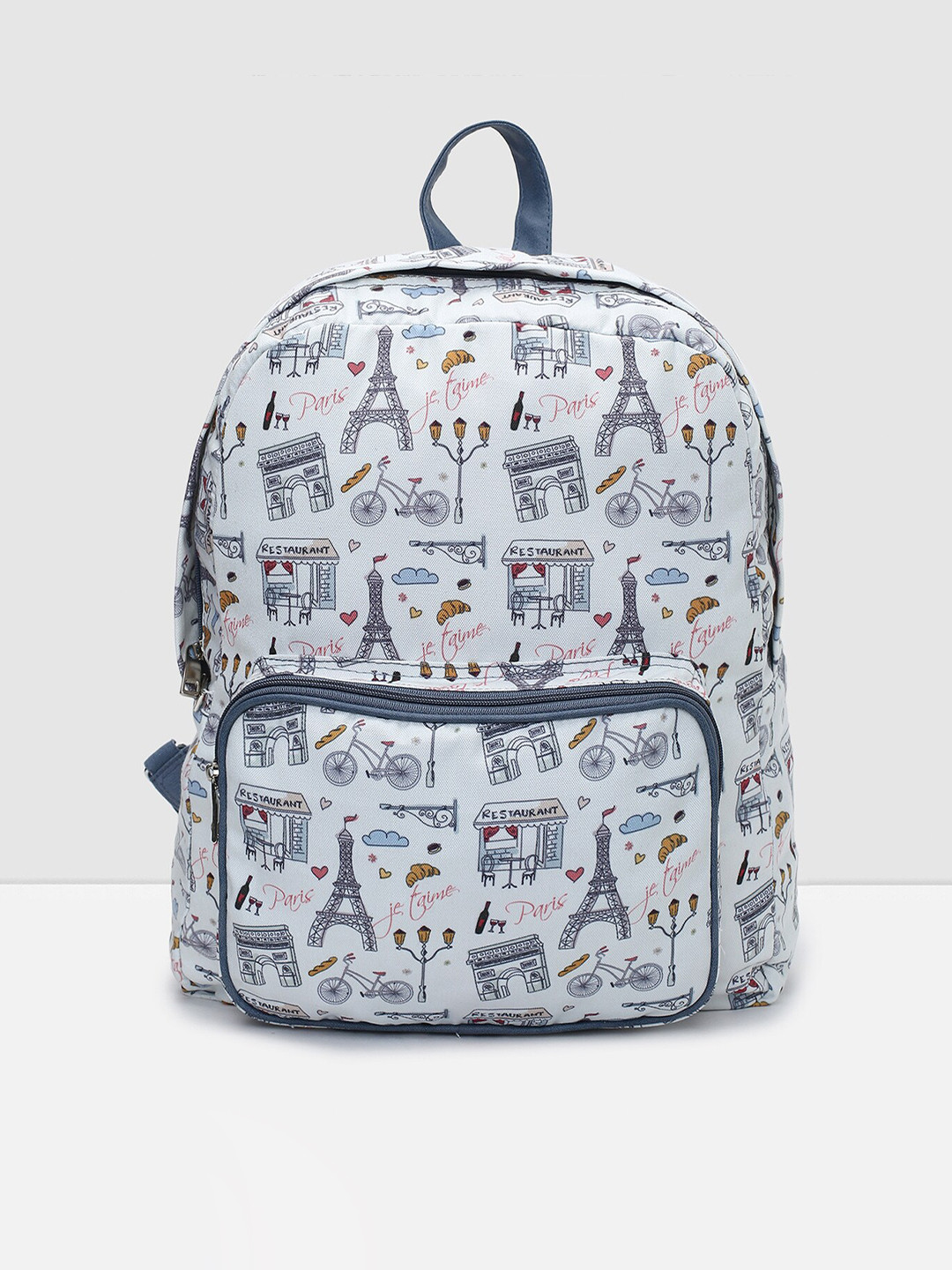 

max Women Graphic Medium Printed Backpack, Off white