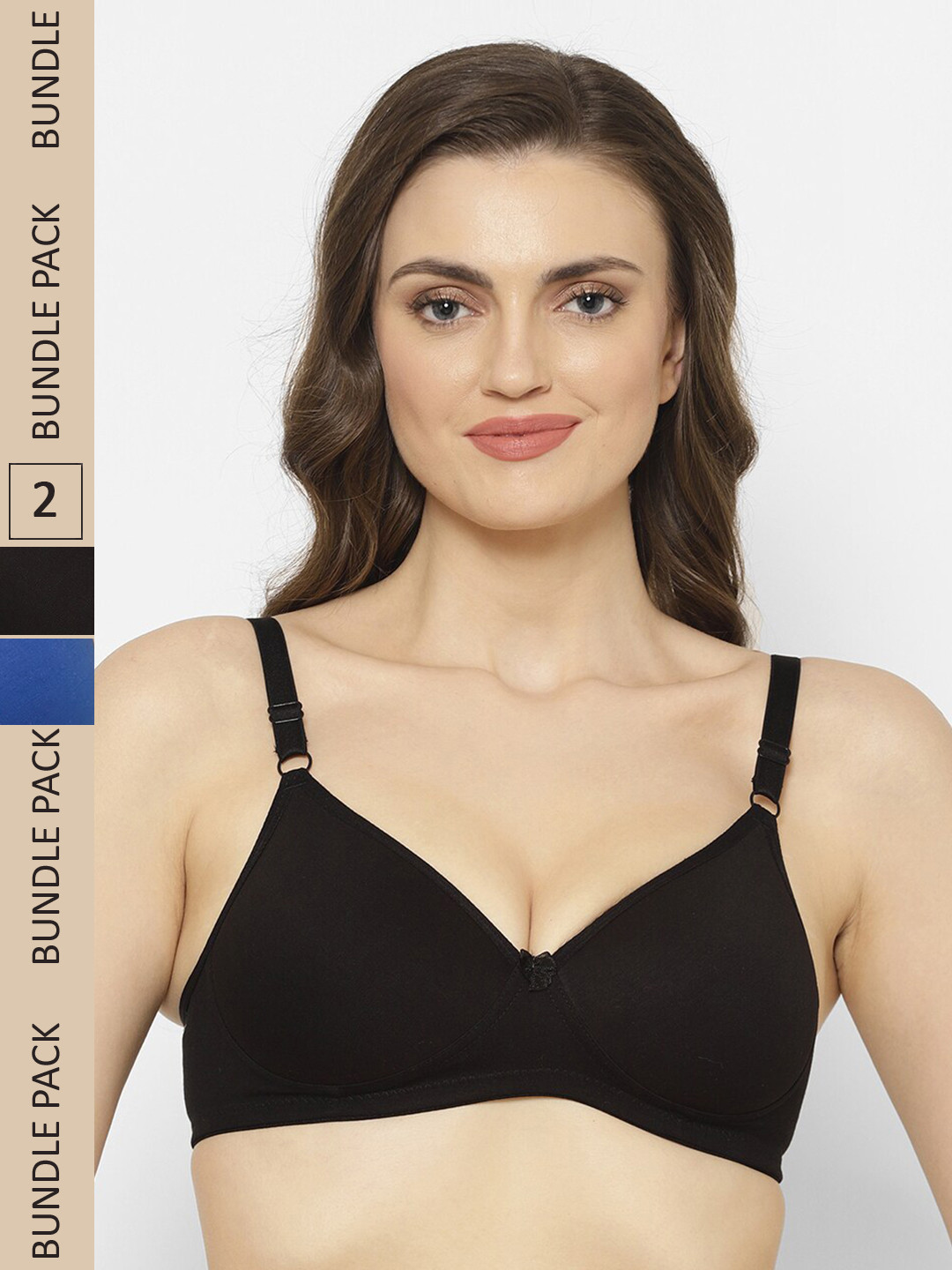 

Floret Pack of 2 Lightly Padded Push-Up Bra, Black