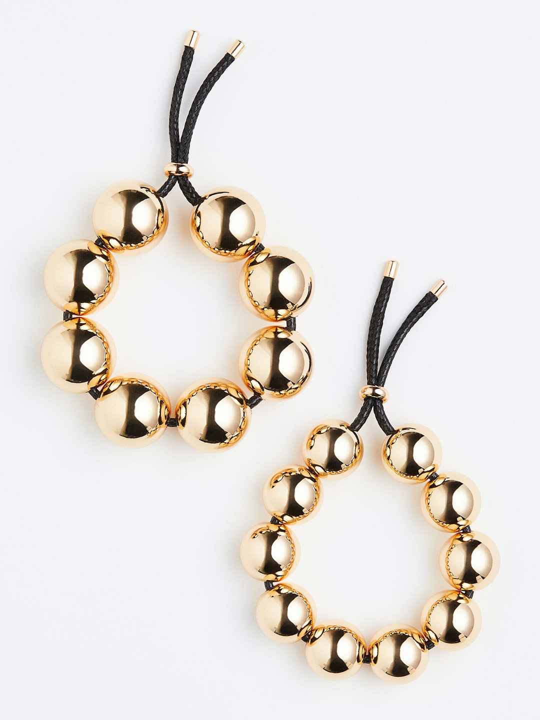 

H&M Women 2-Pack Beaded Bracelets, Gold