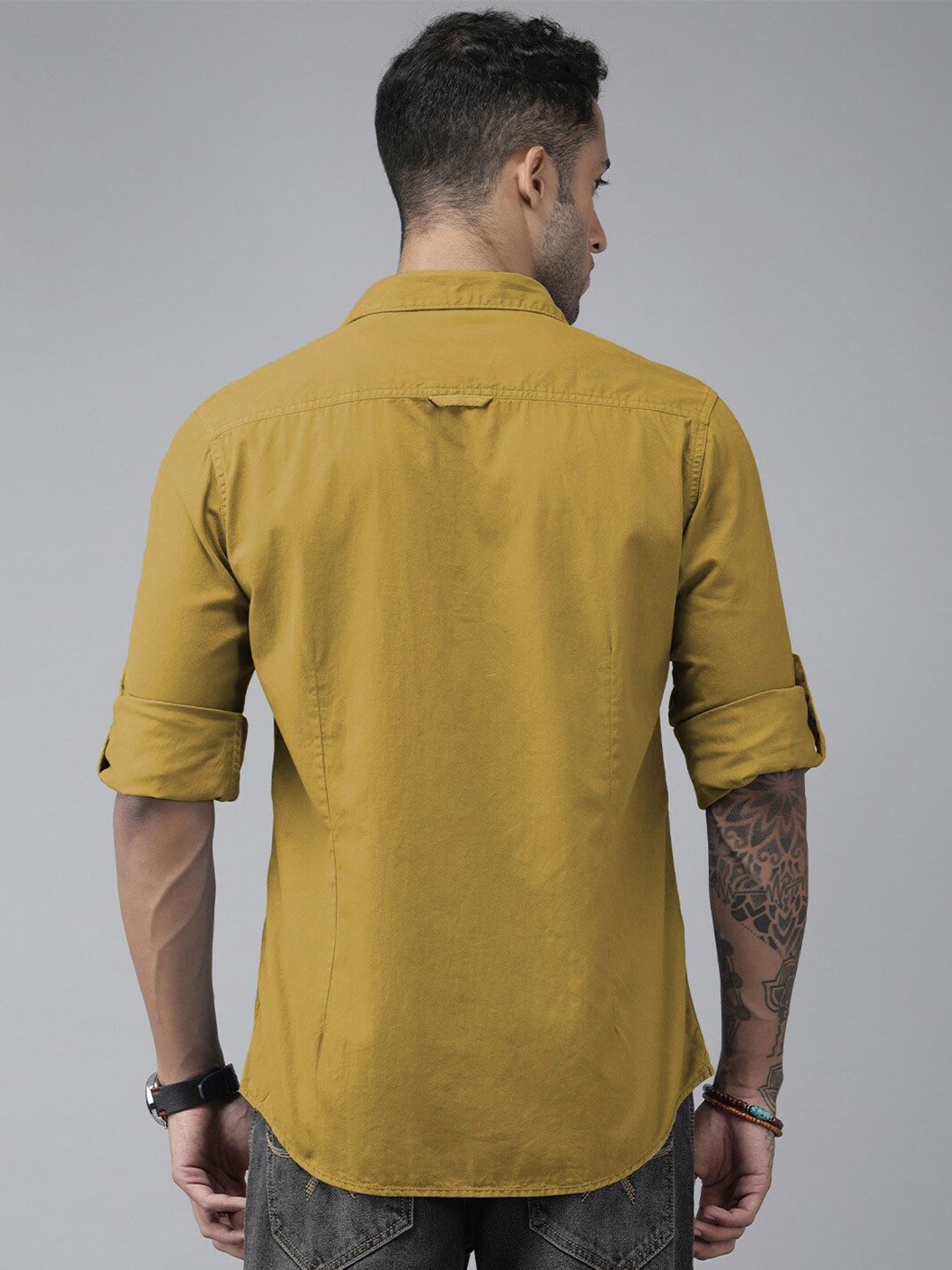

Roadster Men Pure Cotton Casual Shirt, Mustard