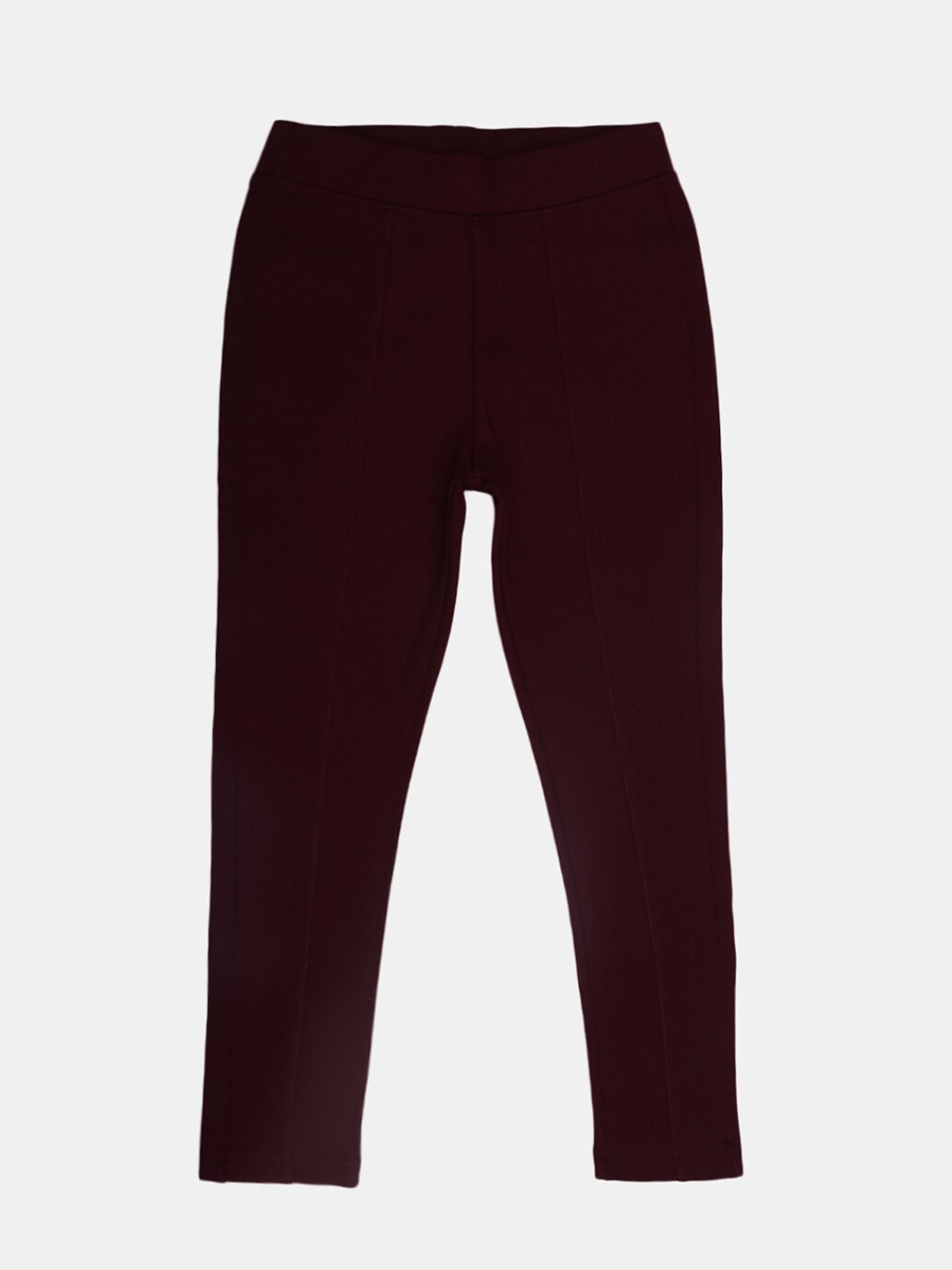 

V-Mart Girls Solid Regular Fit Jeggings, Maroon