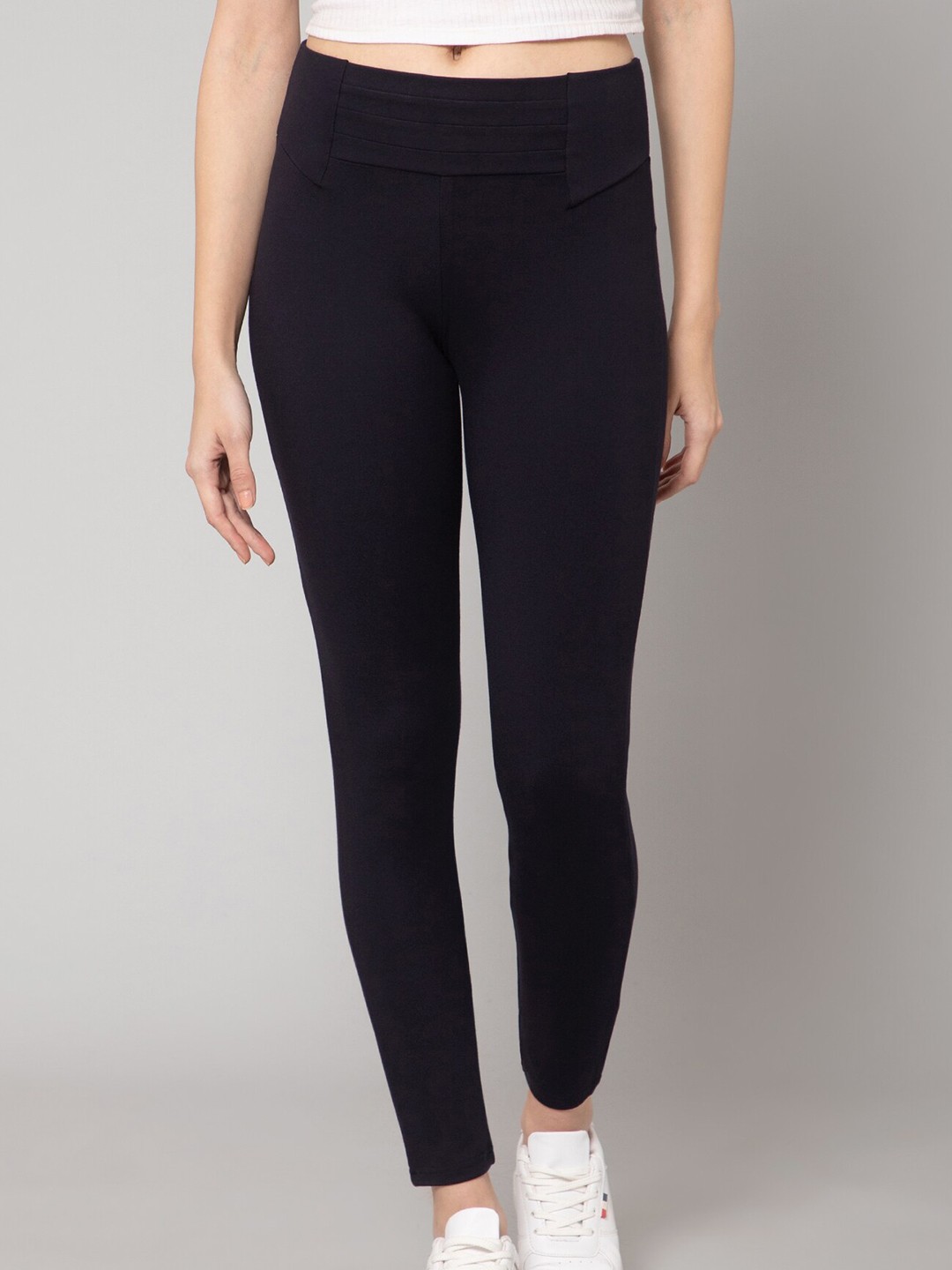 

Cantabil Women Skinny Fit Jeggings, Navy blue