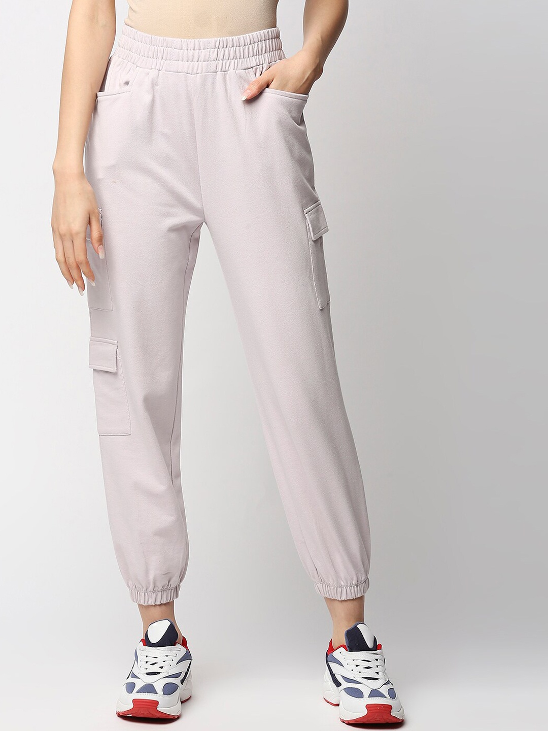 

Disrupt Women Cargo Cotton Comfort-Fit Joggers, Pink
