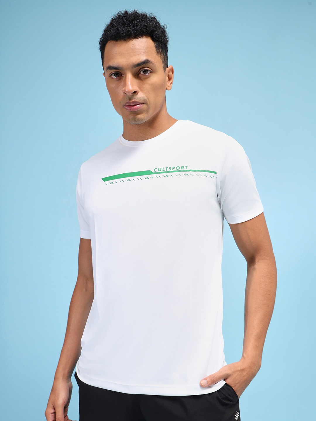 cultsportone Men Moisture Wicking T-shirt, White