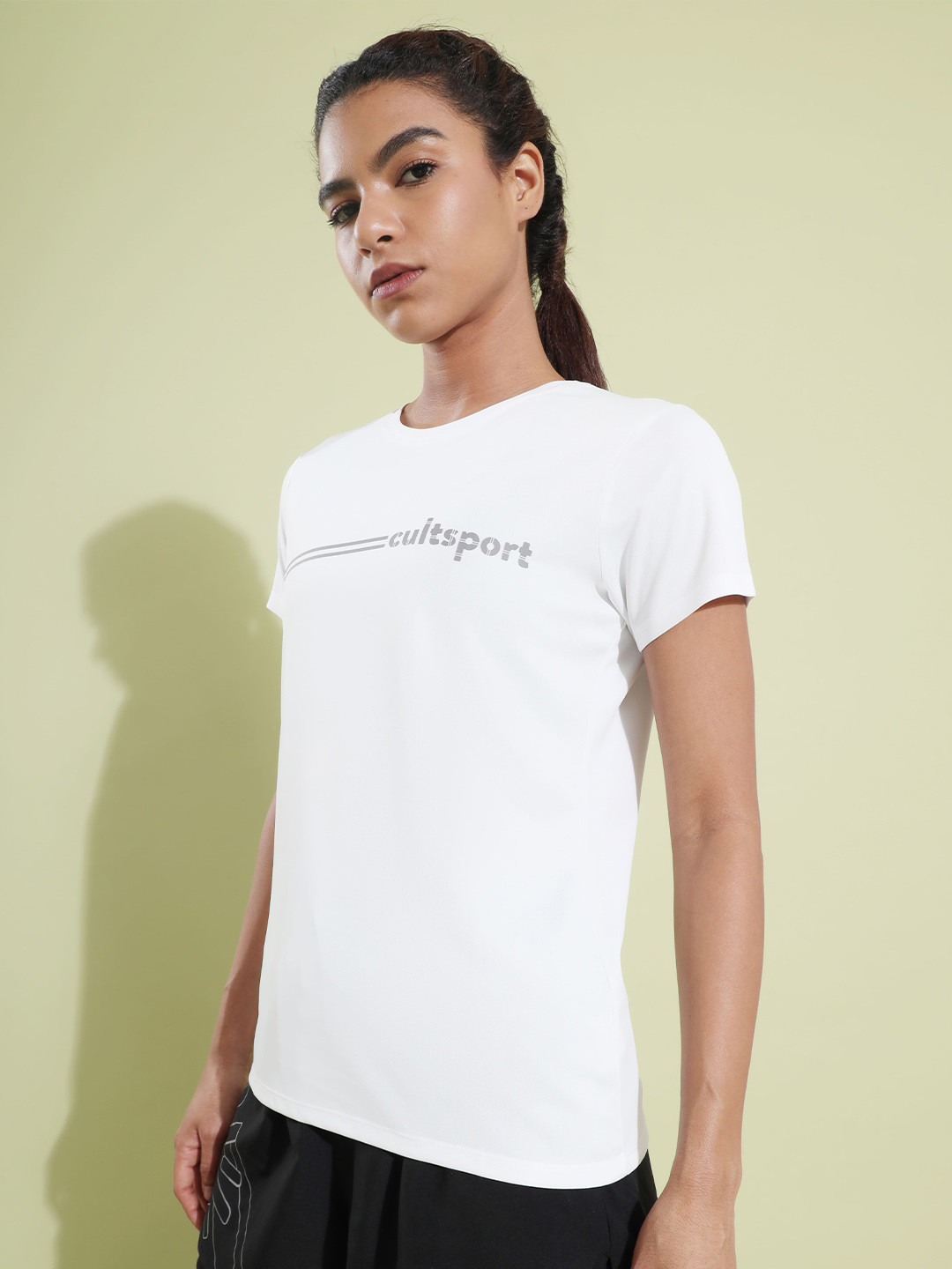 

cultsportone Women Moisture Wicking T-shirt, White