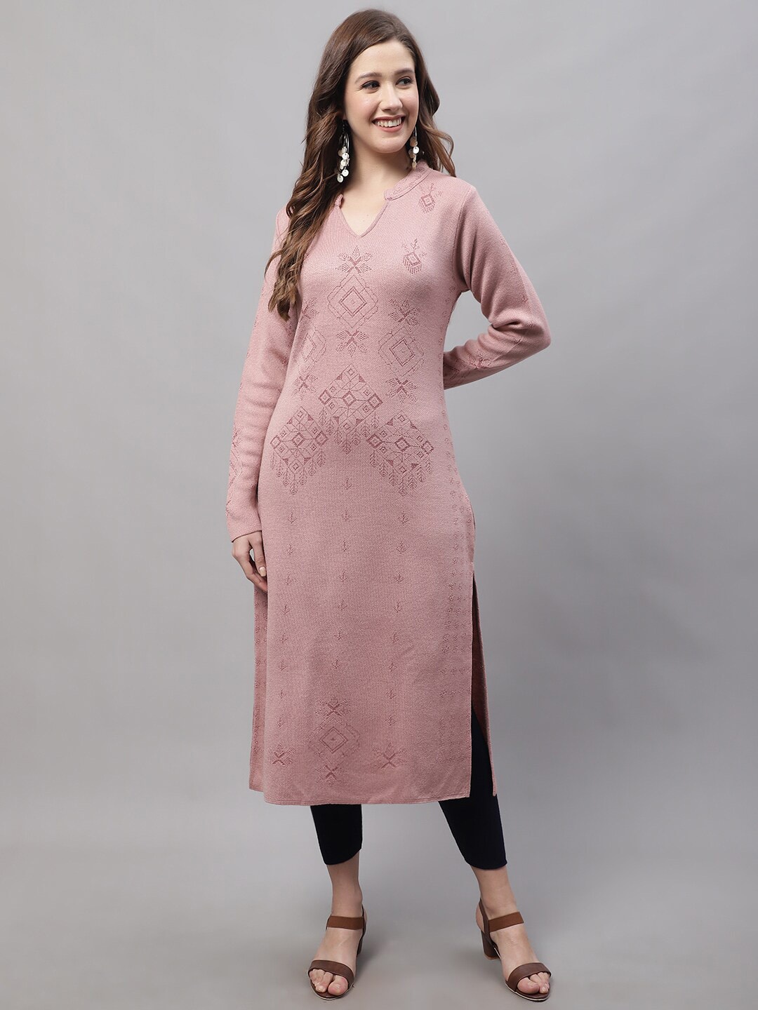 

Cantabil Ethnic Motifs Printed Acrylic Kurta, Pink