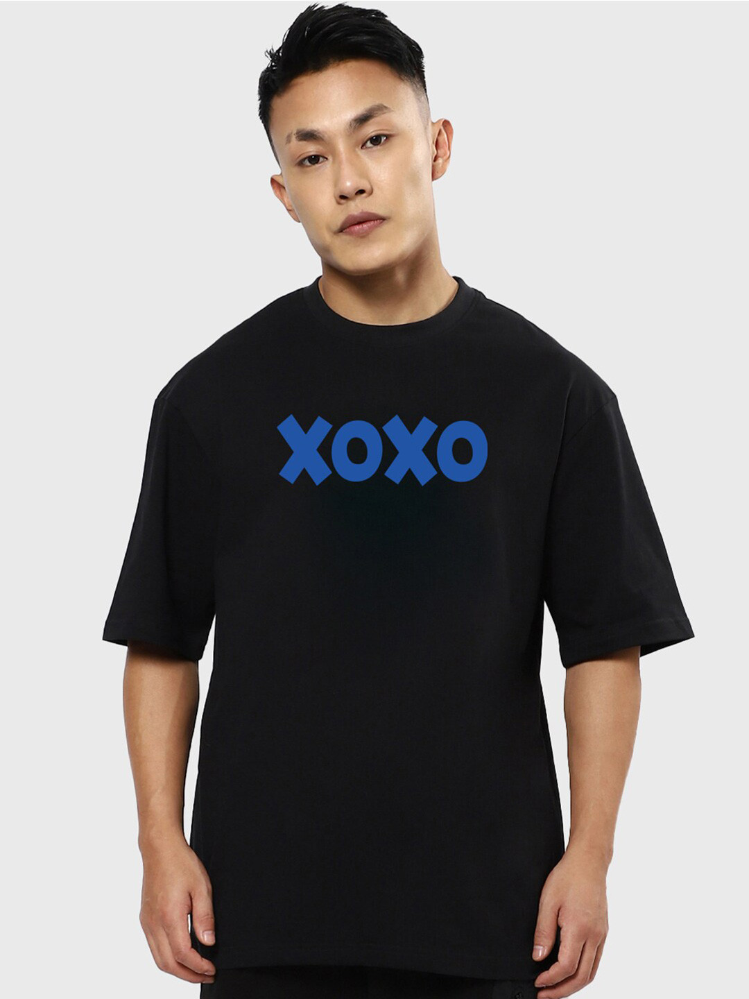 

Bewakoof Men Team Bugs Graphic Printed Oversized Cotton T-shirt, Black