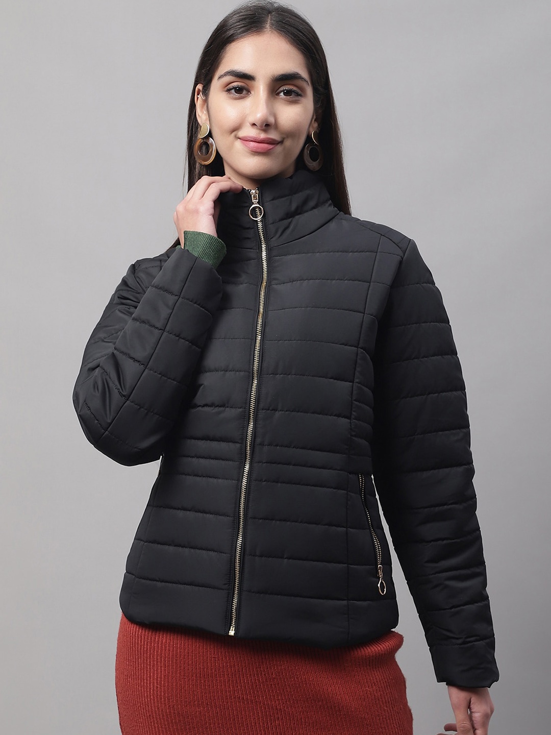 

Cantabil Women Lightweight Padded Jacket, Black