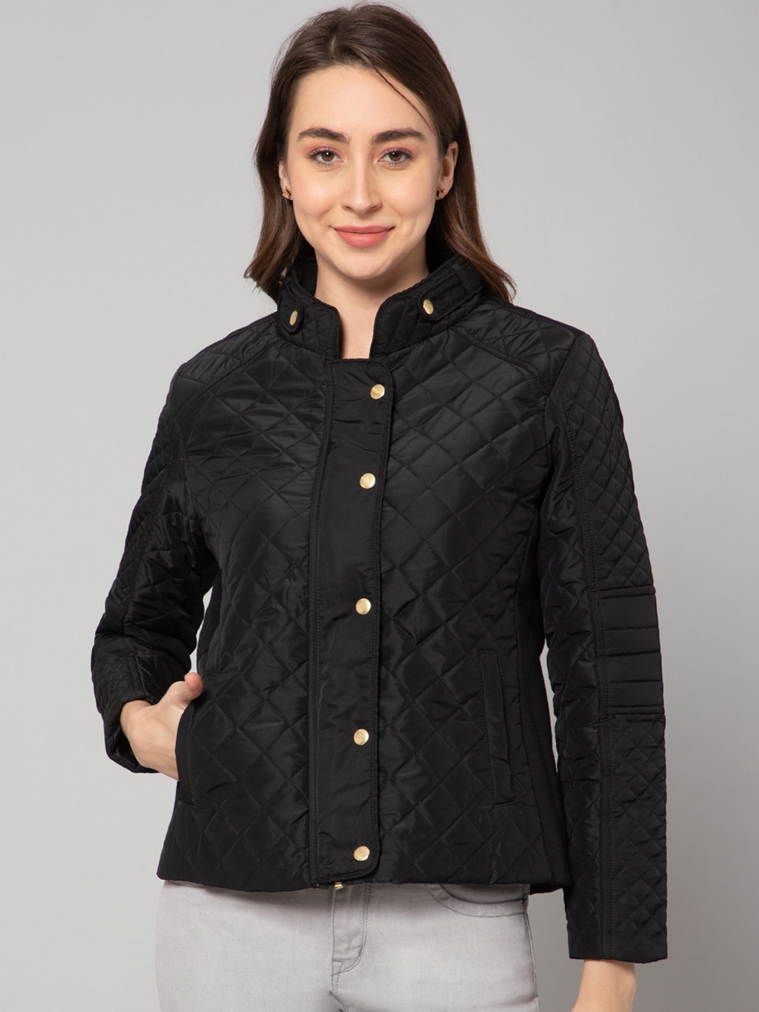 

Cantabil Women Lightweight Quilted Jacket, Black