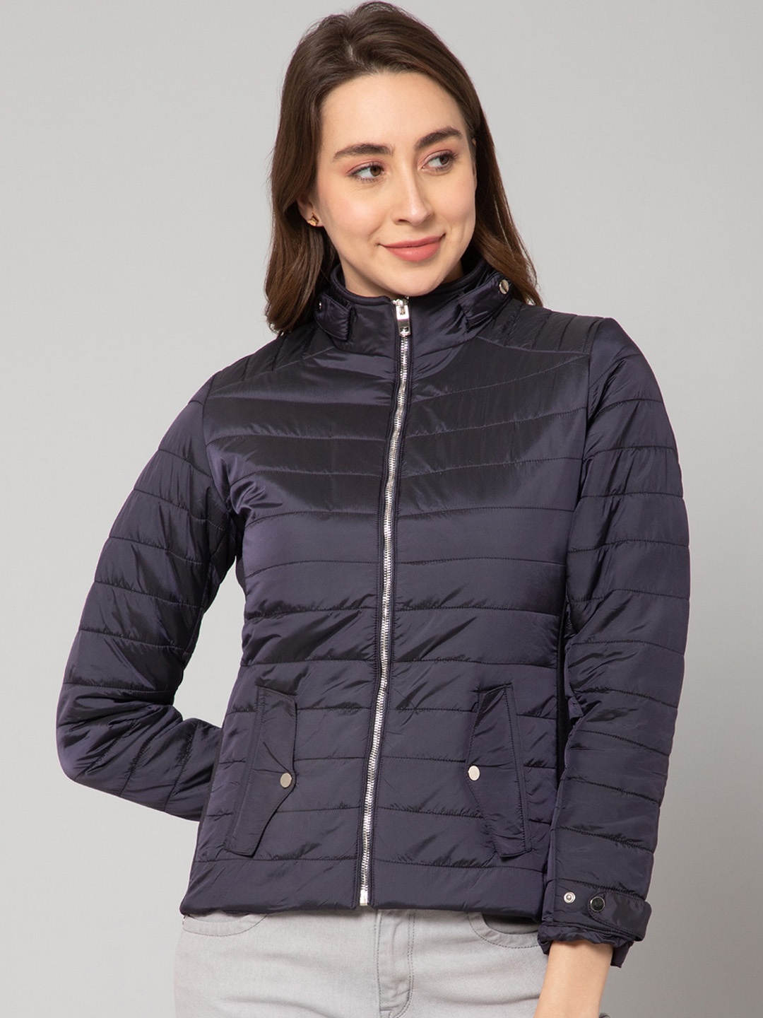 

Cantabil Women Lightweight Padded Jacket, Blue
