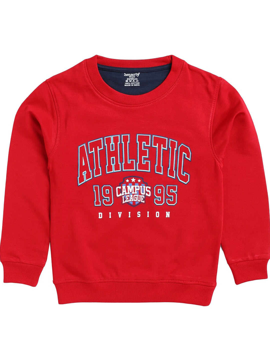

Smarty Boys Typography Printed Long Sleeves Sweatshirt, Red