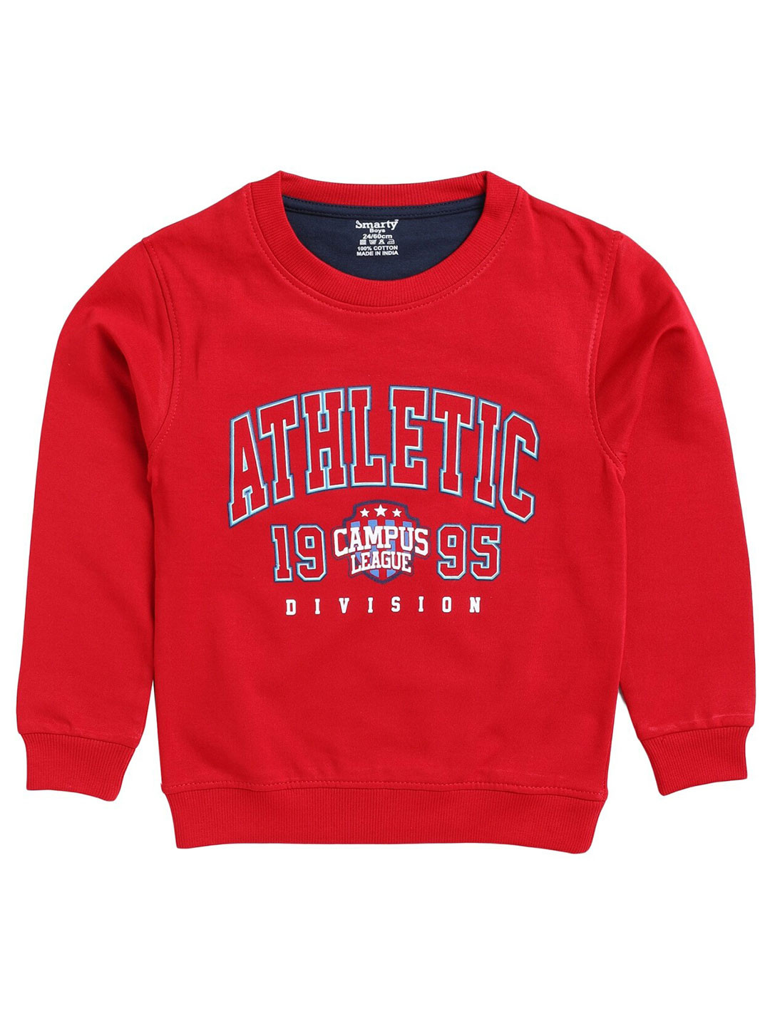 

Smarty Boys Printed Fleece Sweatshirt, Red