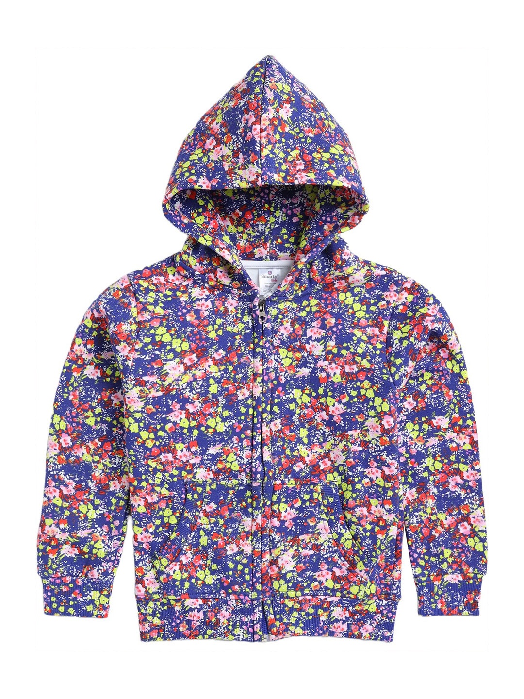 

Smarty Boys Printed Hooded Fleece Sweatshirt, Blue
