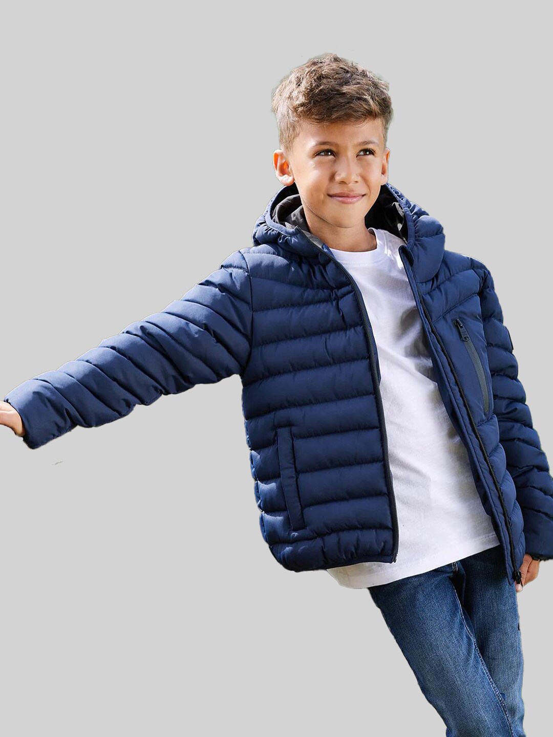 

Kotty Boys Outdoor Hooded Puffer Jacket, Navy blue
