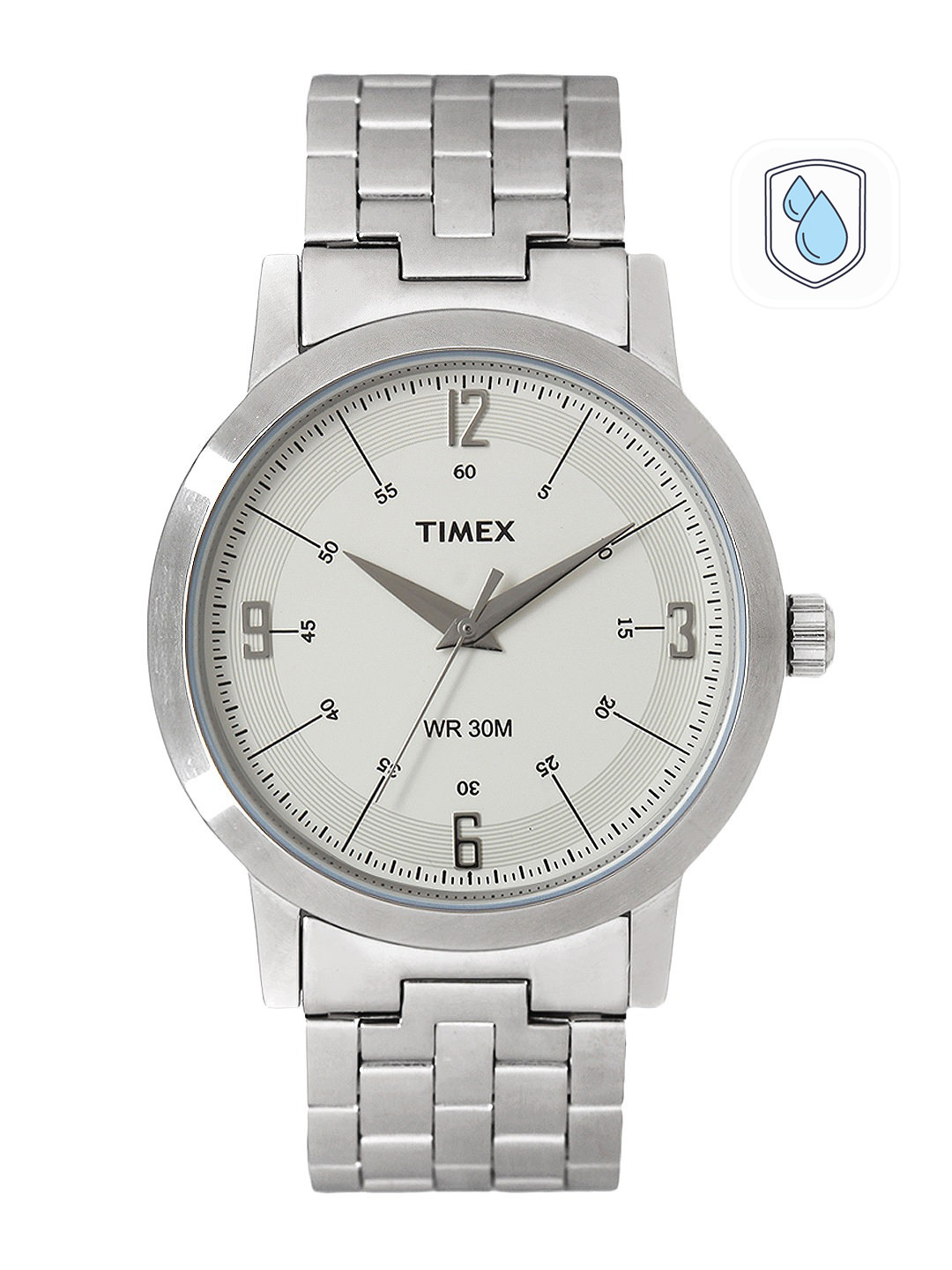 

Timex Men Silver-Toned Analogue Watch - TI000T10500, White