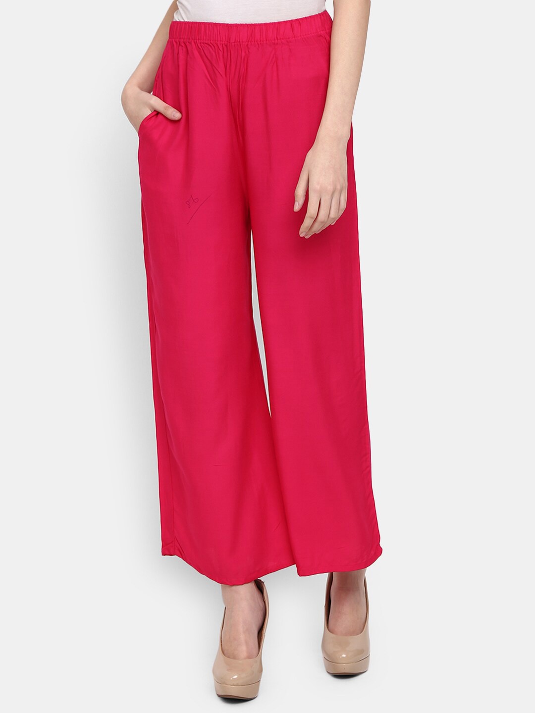 

V-Mart Women Cotton Palazzo, Fuchsia