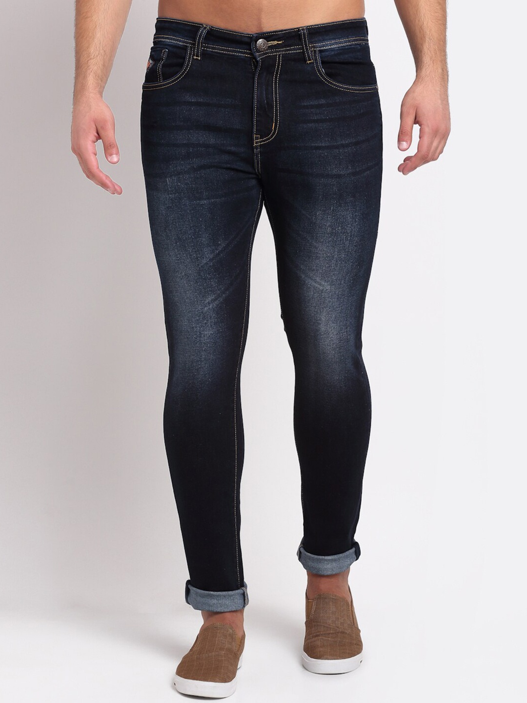 

LOUIS STITCH Men Urban Slim Fit Light Fade Stretchable Cotton Jeans, Blue