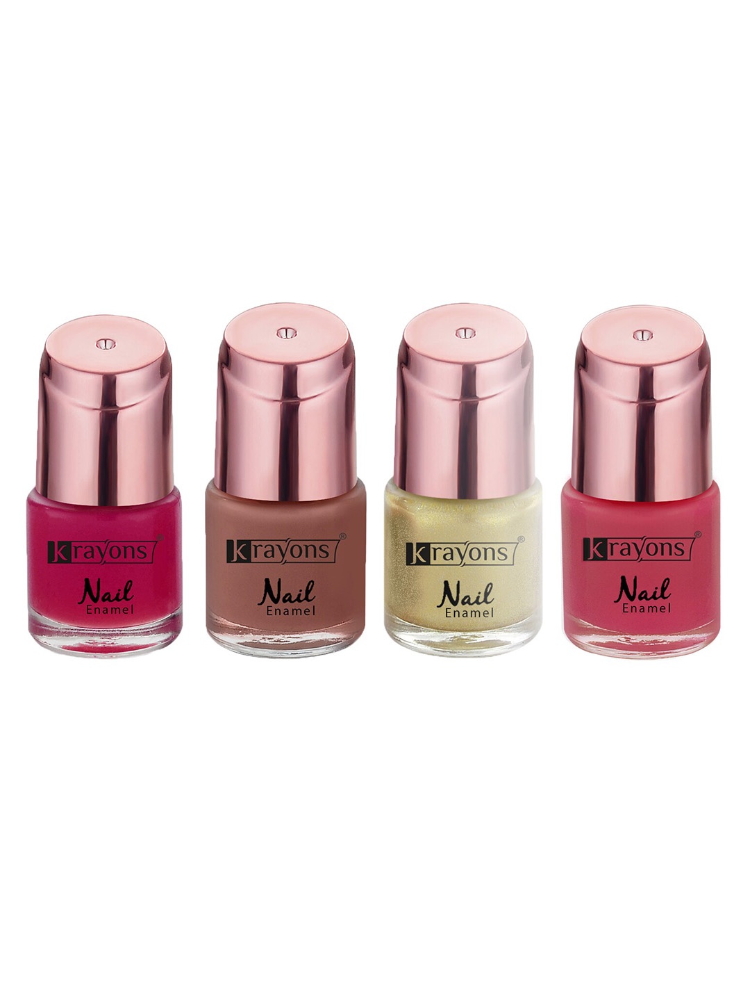 

krayons Set Of 4 Color Me Crazy Gel Long Lasting Nail Polish - 8ml Each, Pink
