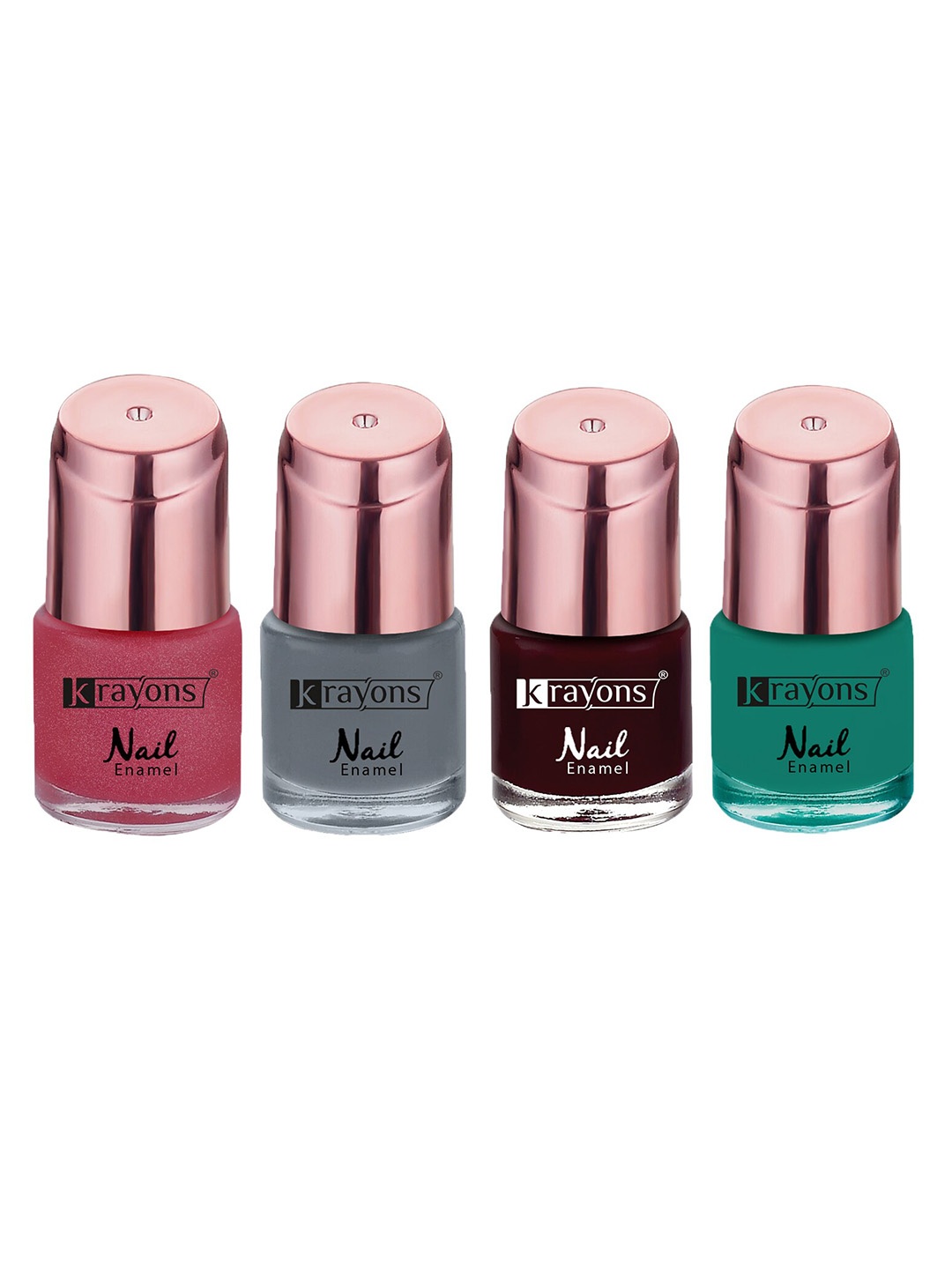 

krayons Set Of 4 Color Me Crazy Gel Long Lasting Nail Polish - 8ml Each, Green