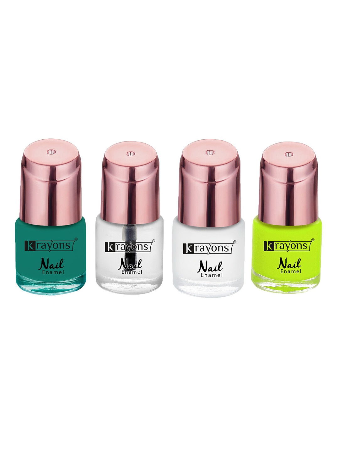 

krayons Set Of 4 Color Me Crazy Gel Long Lasting Nail Polish - 8ml Each, Green