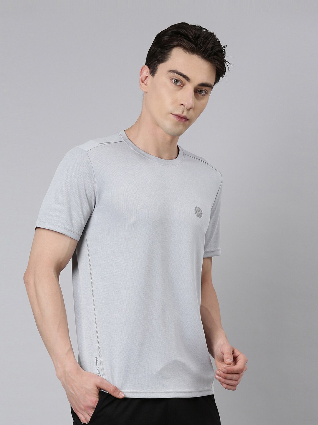 

Pepe Jeans Men Round Neck Training Or Gym T-shirt, Grey