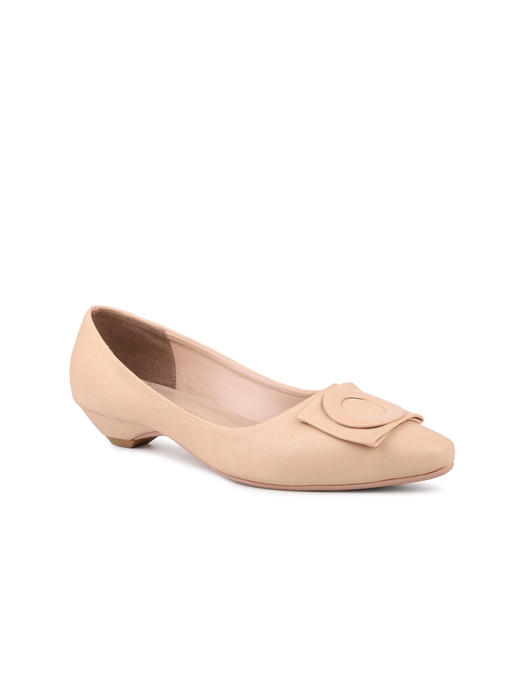 

Inc 5 Pointed Toe Kitten Heel Pumps, Peach