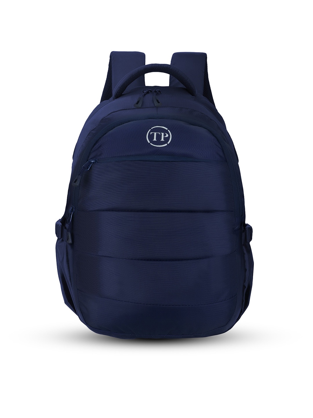 

TRAVEL POINT Brand Logo Backpack with Compression Straps, Navy blue