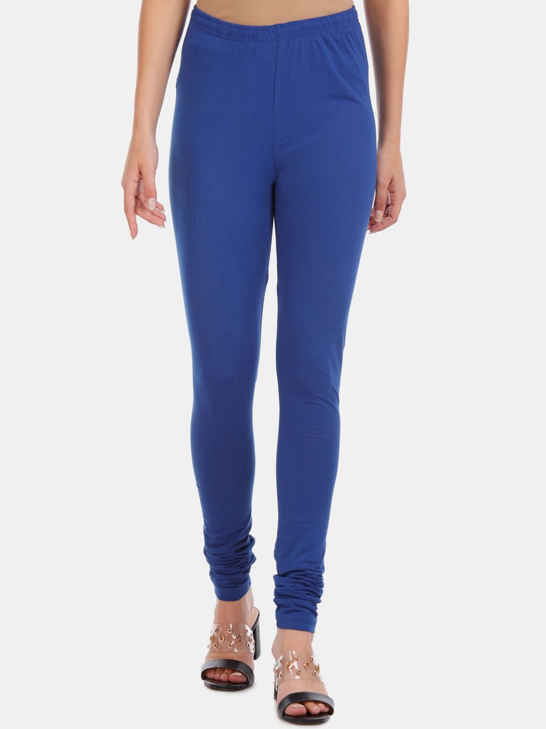 

V-Mart Women Cotton Churidar Length Leggings, Blue