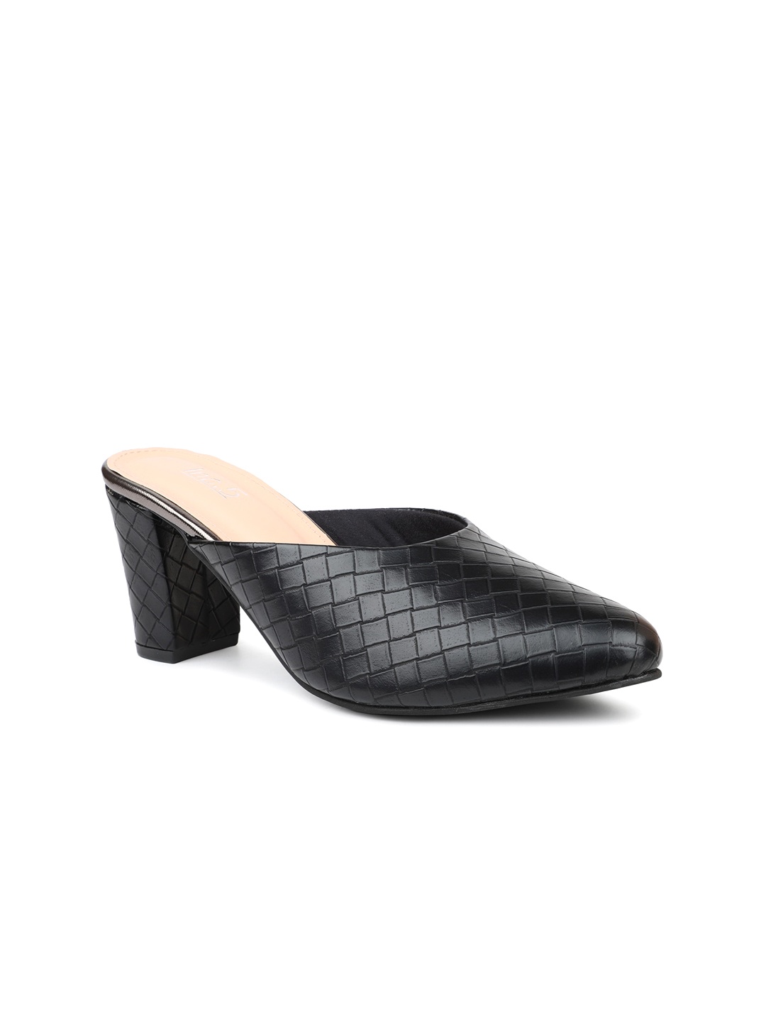 

Inc 5 Women Textured Block Mules, Black
