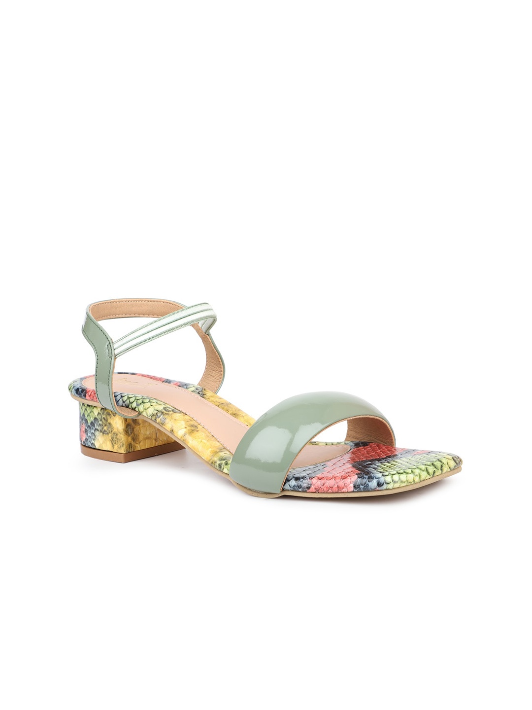 

Inc 5 Open Toe Block Heels, Green