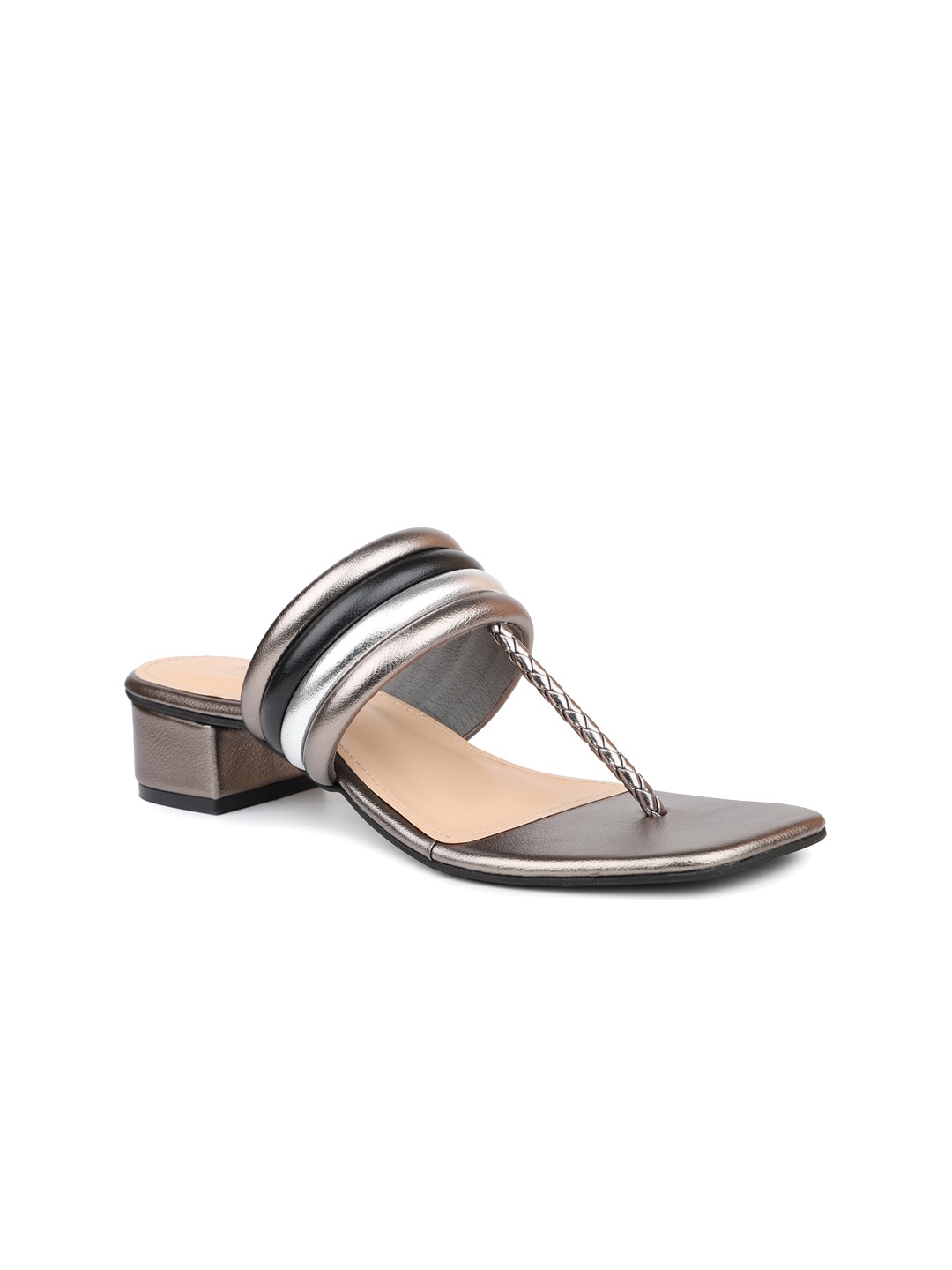 

Inc 5 Women T-Strap Block Heels, Grey