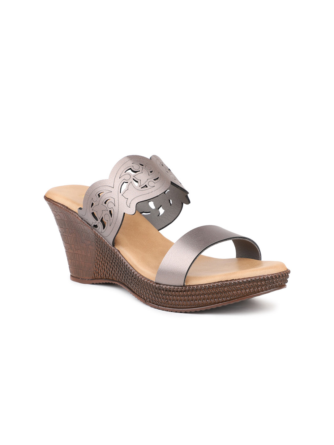 

Inc 5 Women Open Toes Wedge Heels, Metallic