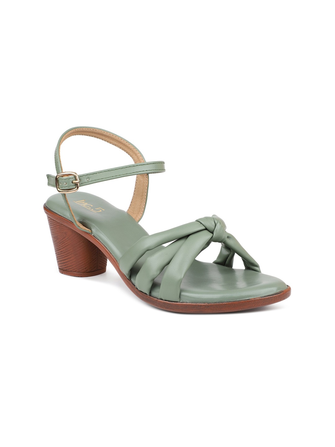 

Inc 5 Women Open Toes Block Heels, Green