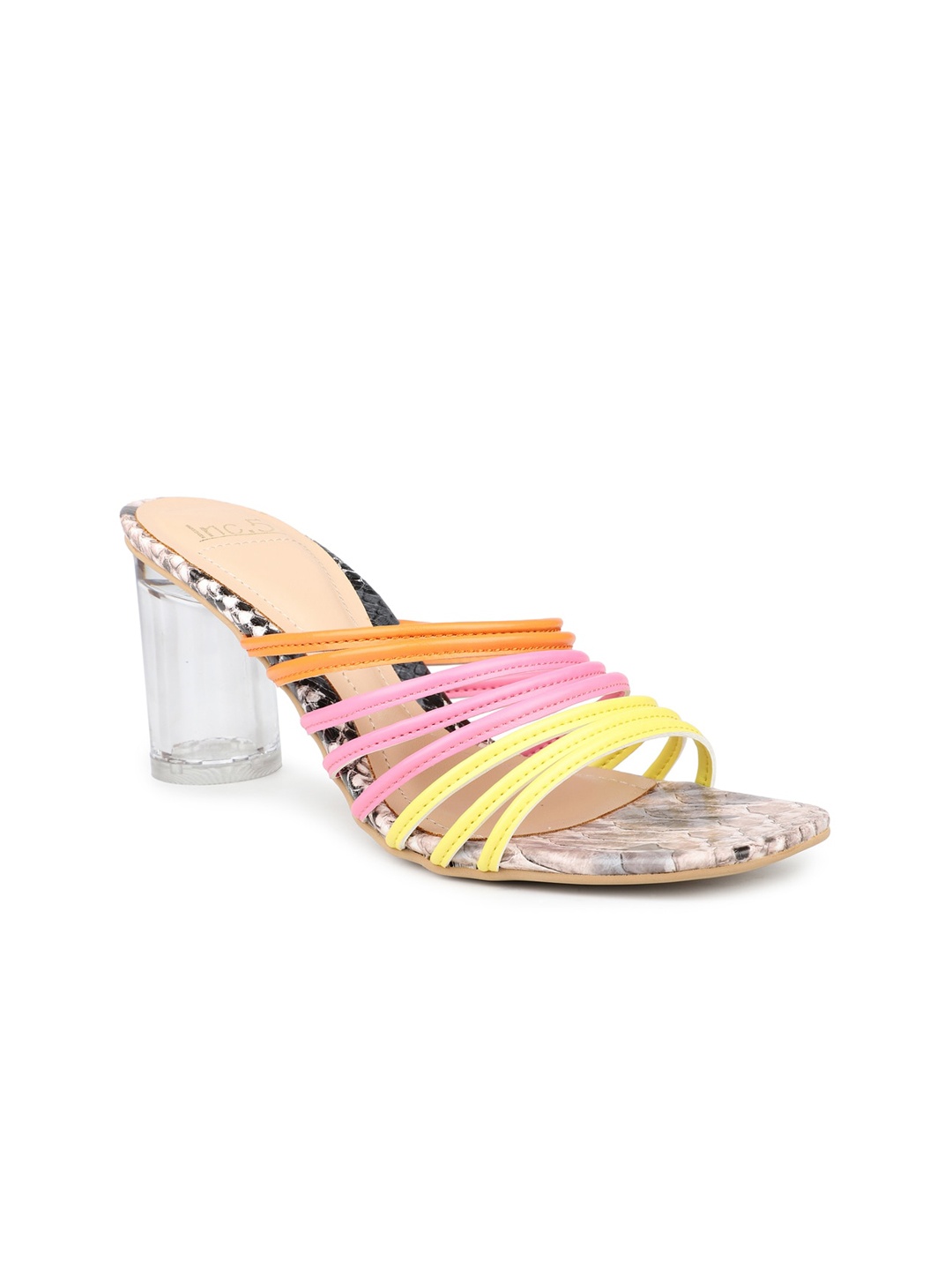 

Inc 5 Open Toes Block Heels, Beige